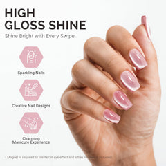 MelodySusie Jeweliver pink glitter gel close-up showing holographic sparkle