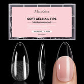 MelodySusie Medium Almond X Nail Tips 300Pcs set for precise fit and salon-ready extensions.