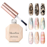 MelodySusie Nail Foil Glue Gel bottle 15ml for strong, long-lasting foil adhesion.
