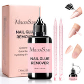 MelodySusie Nail Glue Remover bottle 30ml for quick, precise glue removal at home