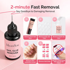 MelodySusie Nail Glue Remover precision pen tip for targeted, mess-free application