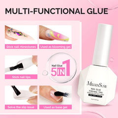 MelodySusie 5-in-1 adhesive close-up for precise tip bonding.