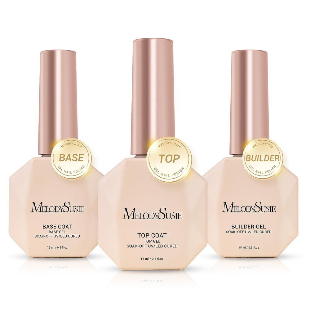 MelodySusie No Wipe Glossy Top Coat bottle showing a durable high-gloss finish