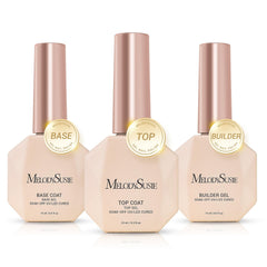 MelodySusie No Wipe Glossy Top Coat bottle showing a durable high-gloss finish