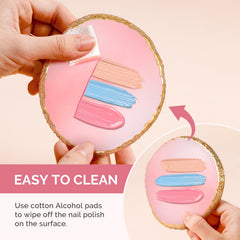 MelodySusie travel-friendly resin palette fits in a kit for on-the-go nail art.