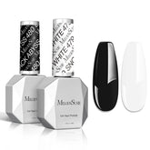 MelodySusie thick gel black 15ml bottle for long-lasting at-home manicures.