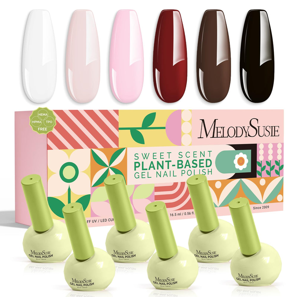 MelodySusie white gel polish with tilt bottle for precise application