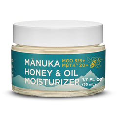 Melora Manuka Honey Face Cream bottle showing rich hydration for dry skin.