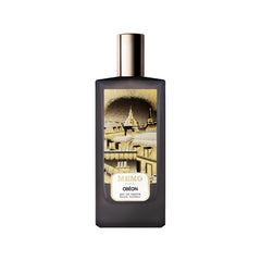 Memo Paris Odeon bottle on vanity exudes evening warmth with rose and amber.