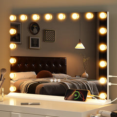Memobarco vanity mirror with lighting setup for precise makeup application