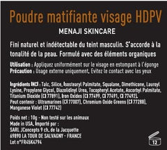 MeNaji HDPV powder on forehead and nose for shine reduction.