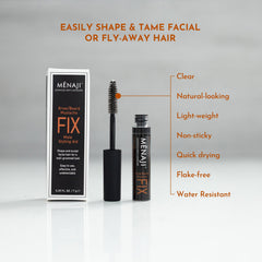 MËNAJI The FIX clear gel texture dries quickly for a natural finish.