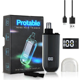Mendaping nose hair trimmer with LED display for precise battery monitoring.