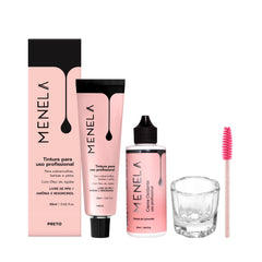 Menela Eyebrow Color Gel close-up shows natural tint and jojoba nourishment