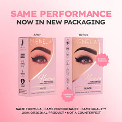 MENELA henna powder jar delivers natural black brow tint