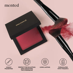 Mented Clay Too Much blush close-up demonstrating muted red for natural contour.