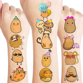 MeoIsDaBest 96pcs potato pre-cut tattoos sheets for quick party decor