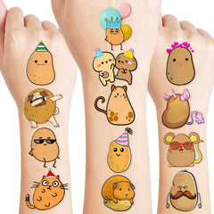MeoIsDaBest 96pcs potato pre-cut tattoos sheets for quick party decor