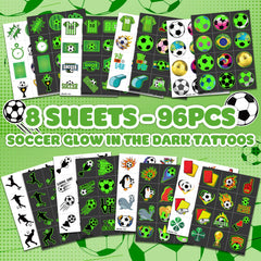 MeoIsDaBest party favors featuring soccer tattoos for gifting.