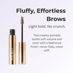 MERIT Brow 1980 taupe swatch on skin showing subtle, cool-toned definition