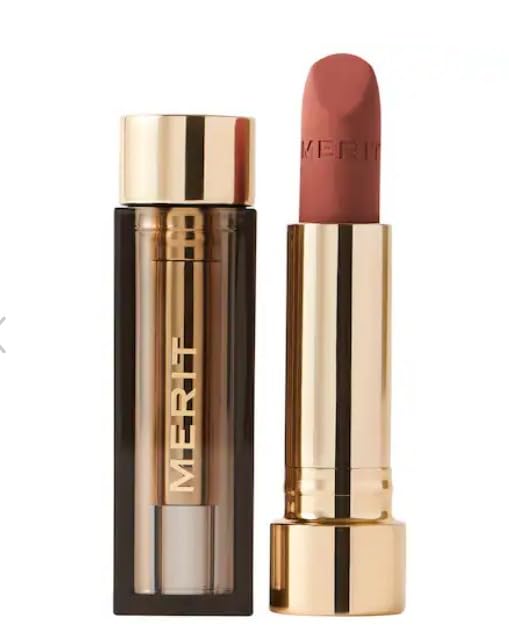 Merit Signature Lip in Antibes Soft Peach offers lightweight, buildable color with comfortable wear.