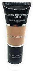 Merle Norman Lasting Foundation bottle in Alabaster Beige offering long-lasting matte coverage