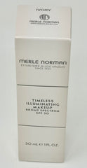 Merle Norman Timeless Illuminating Makeup Ivory swirl-application demonstrates easy layering for fuller coverage.