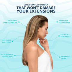 Mermaid Extension Care smooth extensions for daily styling and manageability.