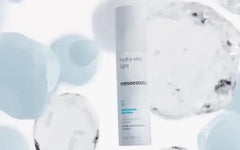 Mesoestetic Hydra-Light texture application demonstrates quick absorption and soothing feel.