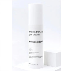 Close-up of Melan Tran3X gel cream being massaged for quick absorption
