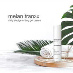 Gel cream texture of Melan Tran3X appears lightweight and fast absorbing