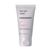 Mesoestetic Post-Procedure Fast Skin Repair texture close-up showing nourishing cream for sensitive skin