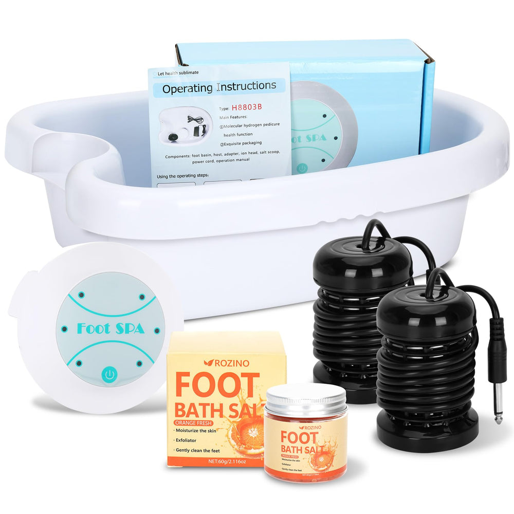 METALBEE ionic foot bath front view for at home spa detox experience