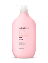 Method Pure Peace body wash bottle front view highlighting eco packaging