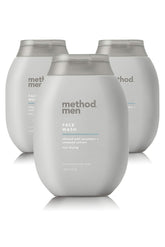 Method Homme Lavage Visage Sea + Surf: bouteilles visibles en pack triple.