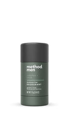 Method Men Juniper & Sage deodorant stick 2-pack cap close-up, long-lasting odor control detail.