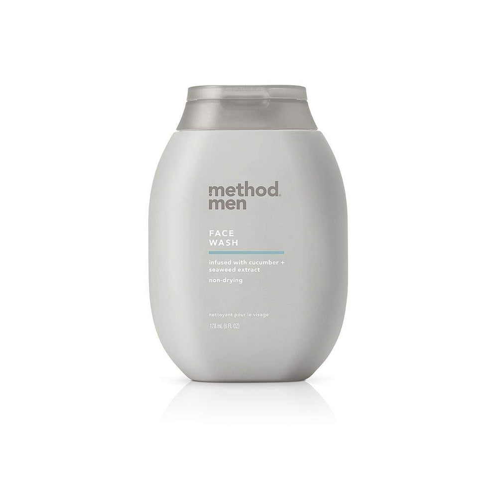 Method Men Face Wash Sea and Surf bottle shown for daily cleanse without drying