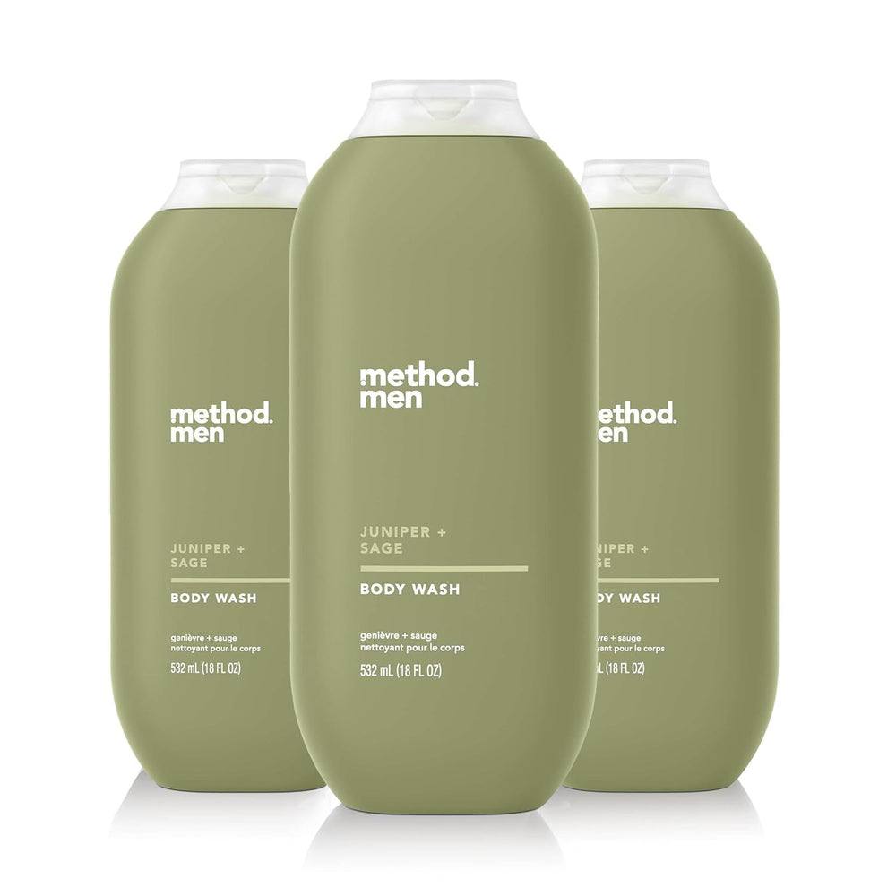Method Men Juniper + Sage bottle front for everyday refreshment.