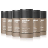 Method Mens Cedar & Cypress deodorant pack6 outer shows aluminum-free protection