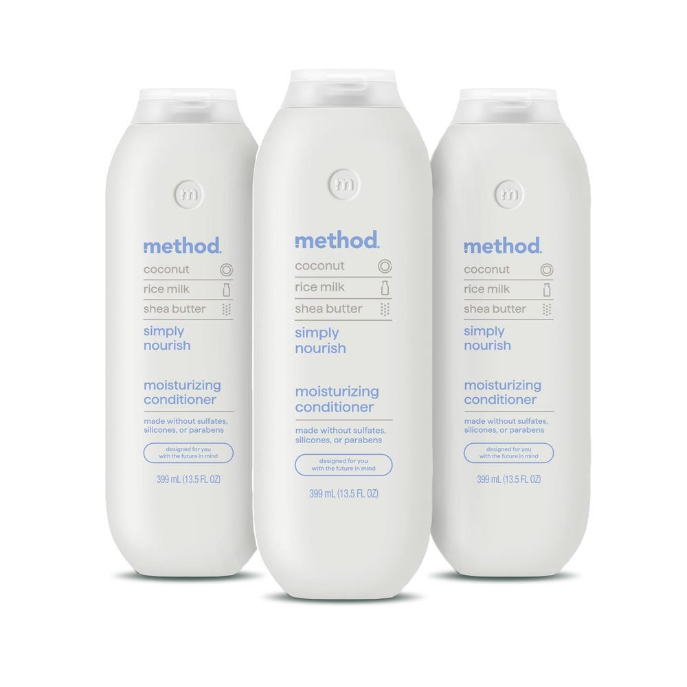 Method Simply Nourish conditioner bottle front highlighting daily hydration.