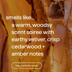 Vetiver Amber scent with cedarwood notes for a warm aroma from Method refill.