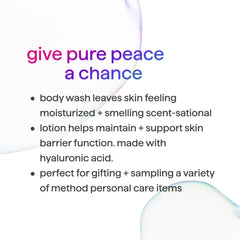 Method Pure Peace body lotion pump bottle offering lightweight hydration