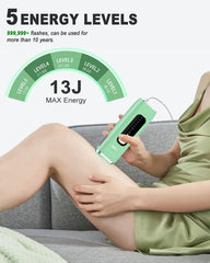 MEUKPE IPL device full-body treatment setup shown for home use and coverage.