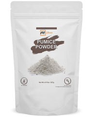mganna pumice powder packaging jar showing pure exfoliant for cosmetics