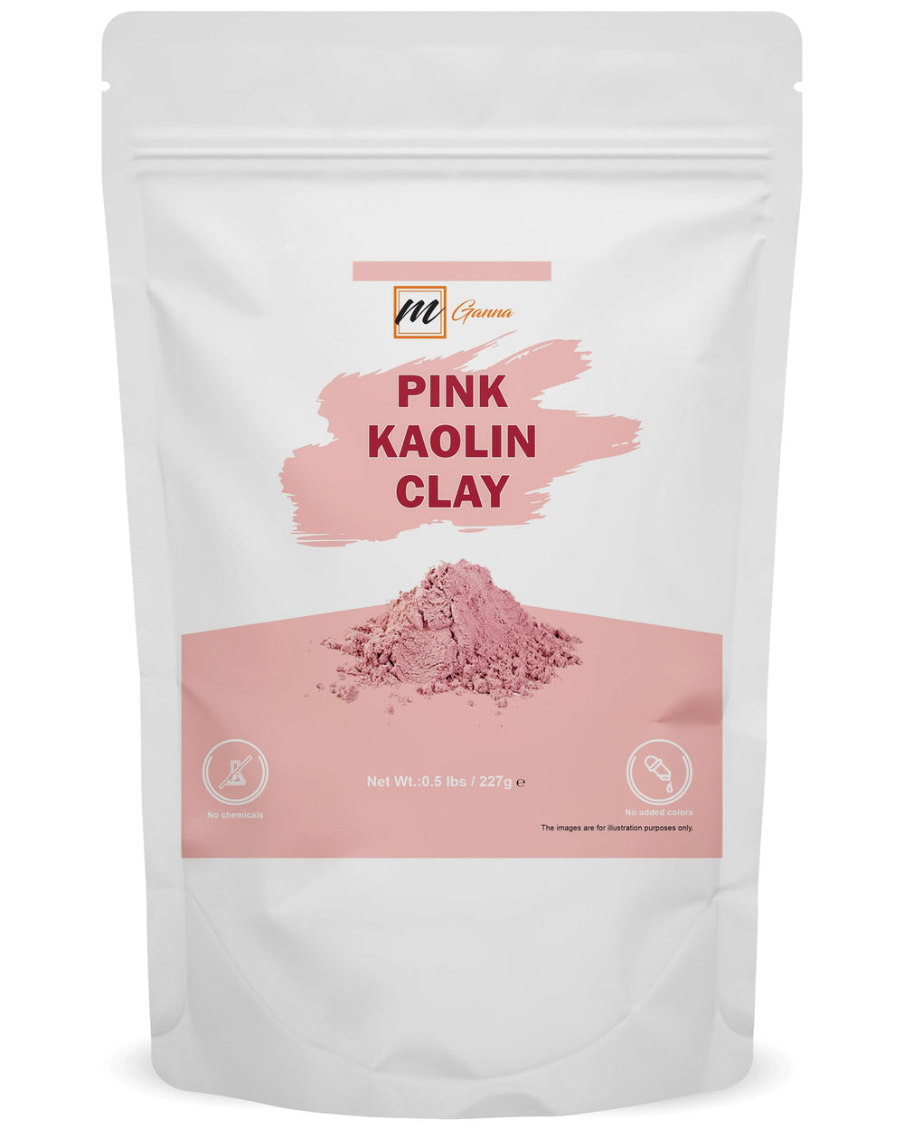 mganna rose clay powder jar for masks and cleansers