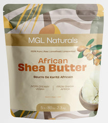 MGL Naturals shea butter melts in palms for smooth skin hydration
