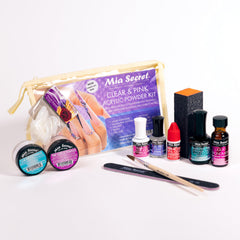 Mia Secret starter kit with clear powder for transparent overlays.