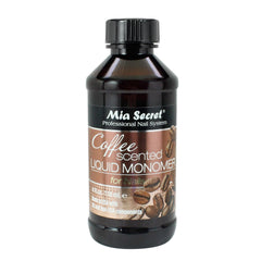 Mia Secret coffee scented liquid monomer bottle for smooth blending.