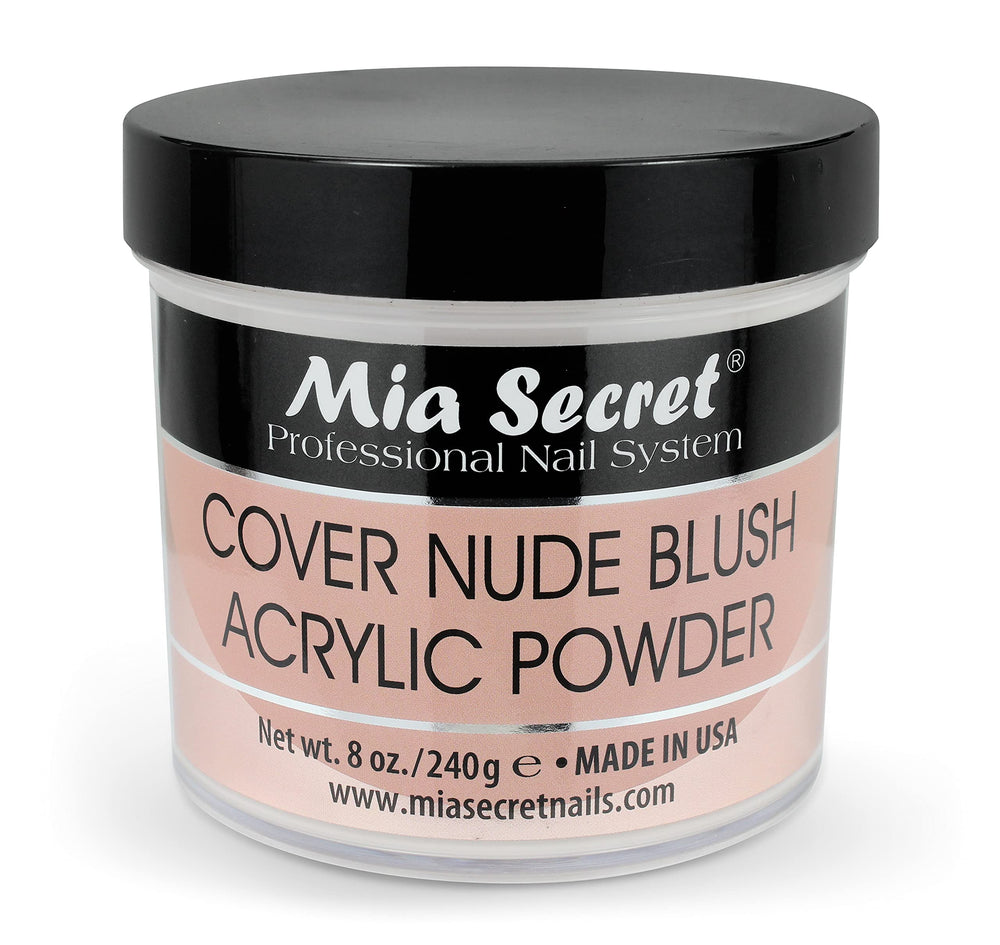 Mia Secret Cover Nude Blush Acrylic Powder bottle for smooth, long-lasting wear