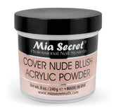 Mia Secret Cover Nude Blush Acrylic Powder bottle for smooth, long-lasting wear